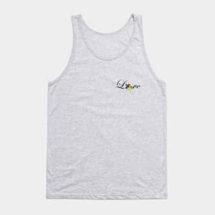 (Pocket) Autism Awareness Love Puzzle Piece Tank Top